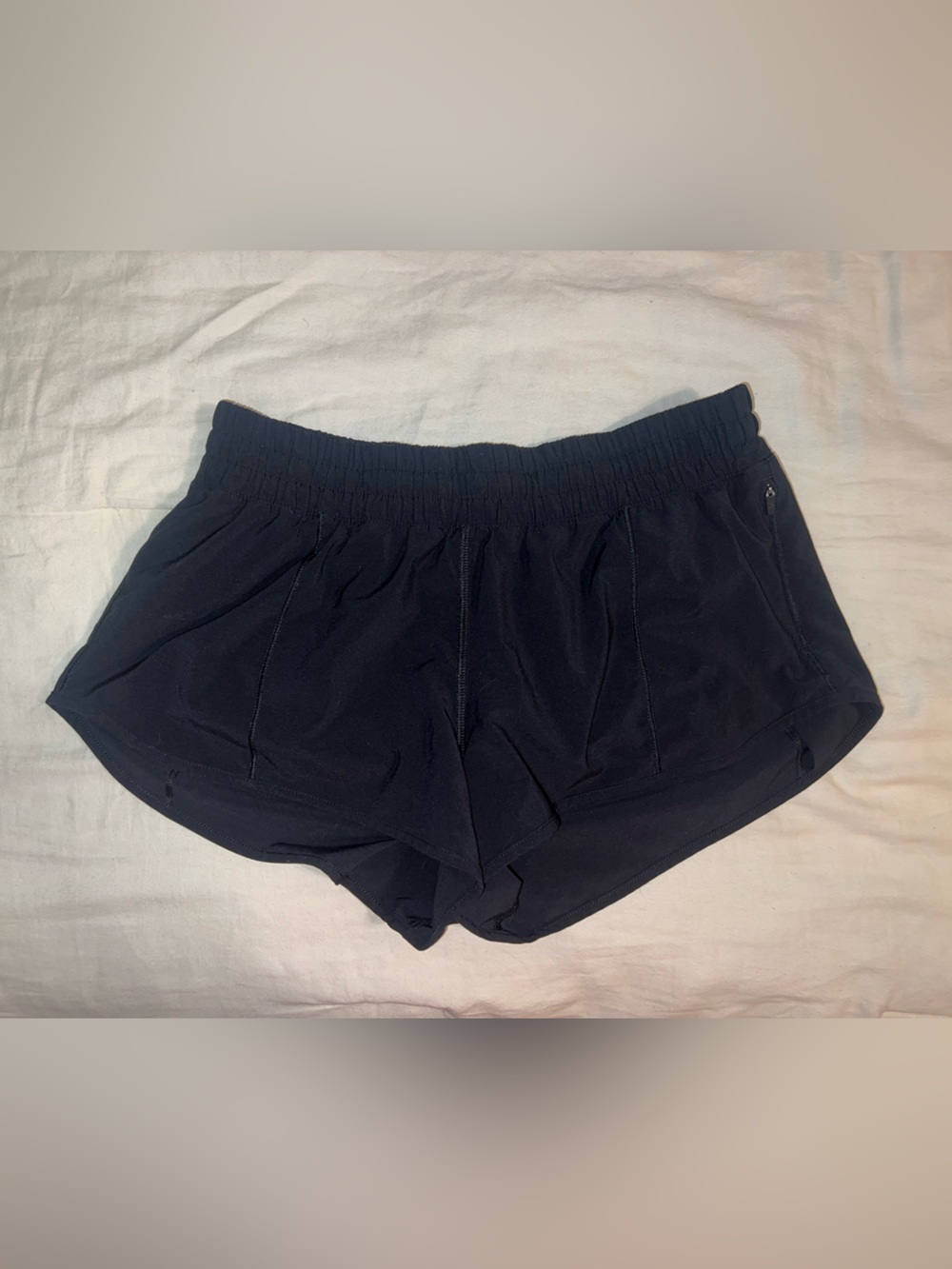 CRZ YOGA Black Elastic-Waist Athletic Shorts